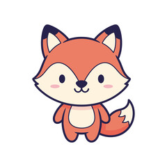 Fototapeta premium Adorable Cartoon Fox Illustration for Kids
