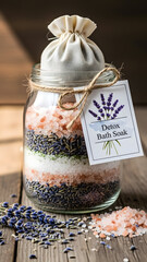 Relaxing Detox Bath Soak in Jar.