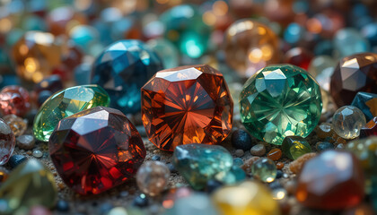 Luxury Gemstone Crystal Background &ndash; Best for Premium Fashion, Jewelry Advertising, and Elegant Design Projects