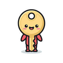 Cartoon Key Character Illustration