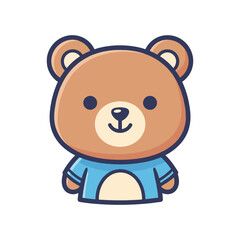 Obraz premium Adorable Cartoon Bear Illustration