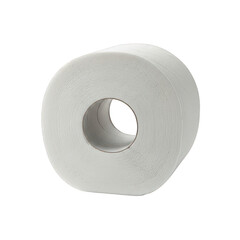 White toilet paper roll isolated on transparent background