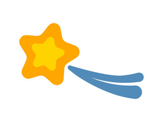 The comet. flat style. 