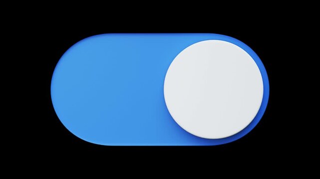 Digital toggle switch sliding left to turn OFF in UI interface