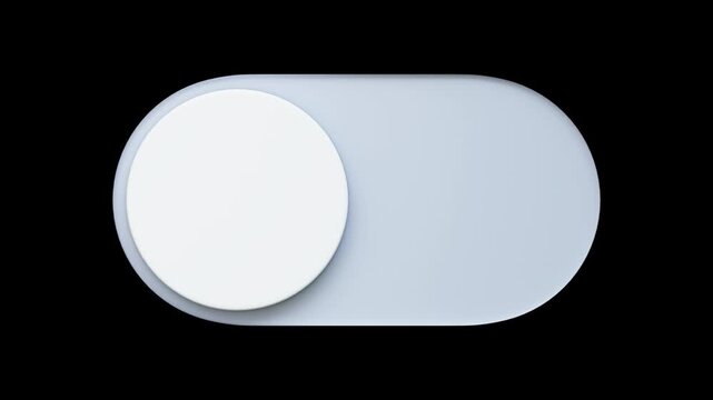 Digital toggle switch sliding right to turn ON in UI interface