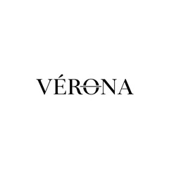 Verona text logo with a line through the middle.