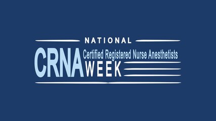 Celebrating national crna week with a professional and uplifting design for social media posts, online banners, or print materials.