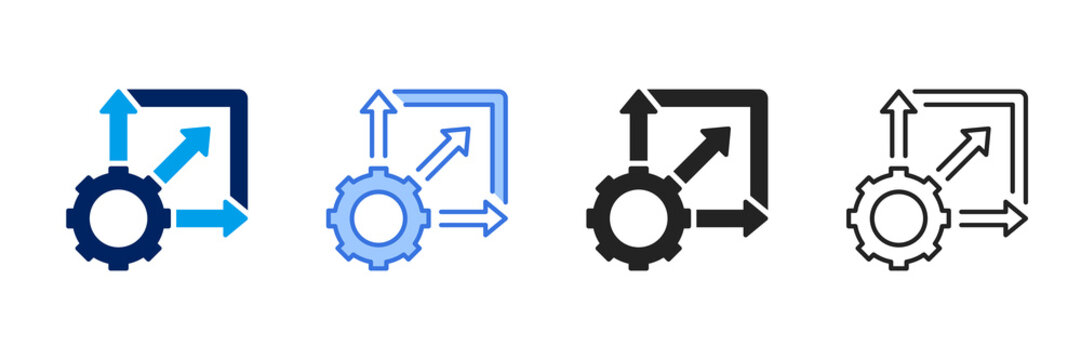 Scalability Icon Set Different Style Collection. 