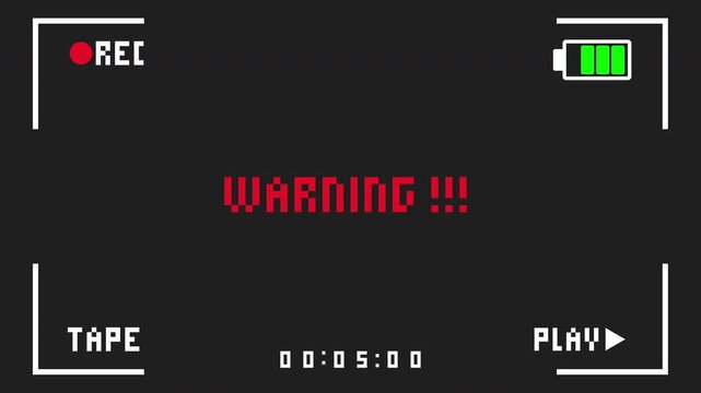 VHS tape playing. Perfect for youtube intros or film promotions.