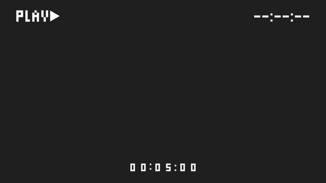 VHS tape playing suitable for retro videos, nostalgiathemed projects, 80s or 90s style content, vhs aesthetic. Perfect for youtube intros or film promotions.