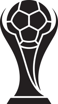 Abstract Football World Cup Trophy Silhouette Logo