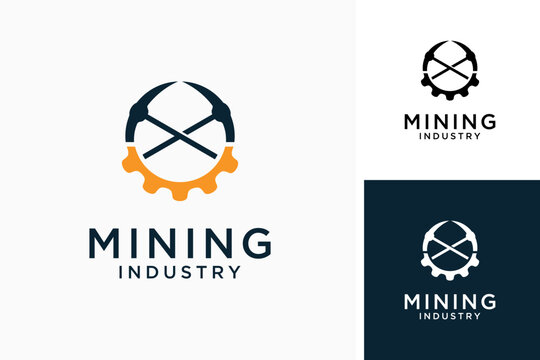 Mining logo symbol icon design