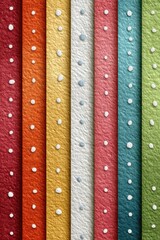 Modern retro vertical color stripes with polka dots texture for bold design and festive background