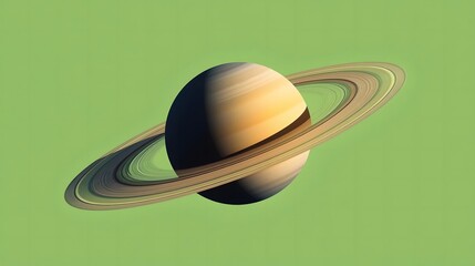 3D Render Of Planet Saturn And Its Rings