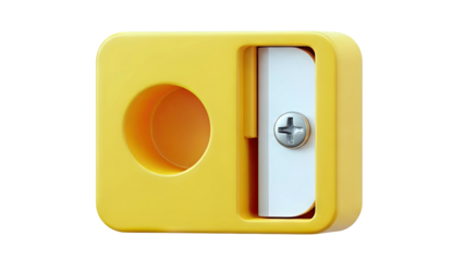 Yellow Single Hole Pencil Sharpener