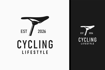Saddle for bicycle logo symbol icon design