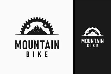 Chainring and mount for mountain bike logo symbol icon design