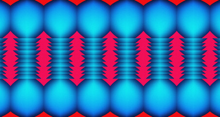 Abstract Oval Rhythm Pattern with Grainy Noise Texture Background