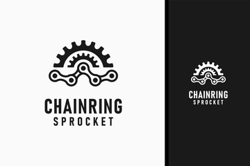 Sprocket chainring logo symbol icon design