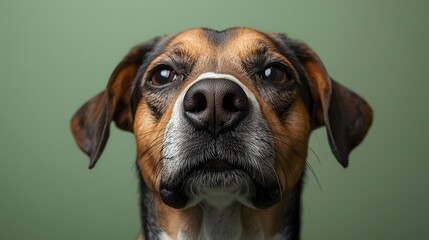 Dog Face Looking Up Waiting Expectantly