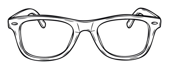 Classic eyeglasses offering vision correction and a stylish accessory, perfect for educational materials, ophthalmology presentations, or general merchandise promotions emphasizing optical