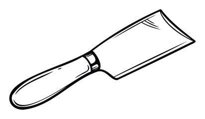 Robust kitchen cleaver for cutting and preparing food, a versatile utensil for culinary enthusiasts and professional chefs, suitable for food industry promotions and educational content.