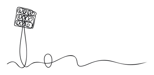 Minimalist one line drawing of a stadium floodlight representing sports events and athletic competitions perfect for marketing materials and sports themed presentations