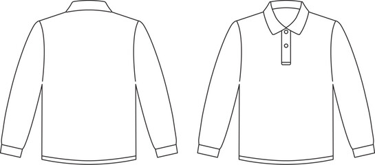 ポロシャツ　長袖　白