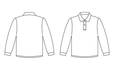 ポロシャツ　長袖　白