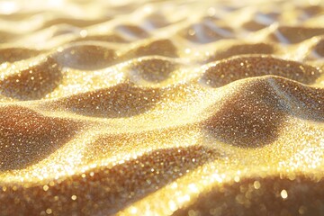 Shimmering flowing golden sands