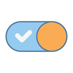 Fototapeta premium Modern on and off toggle switches representing system activation and power