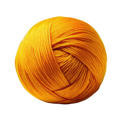 A vibrant golden yarn ball, intricately wound