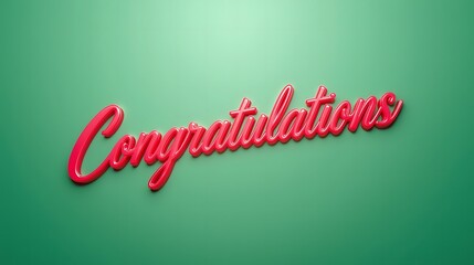 Congratulations Script Text Design Element