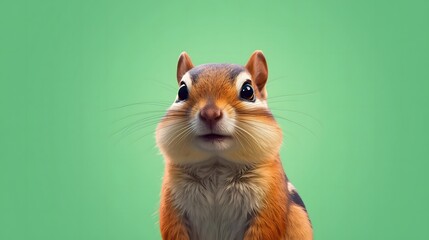 Squirrel Face Close Up Portrait