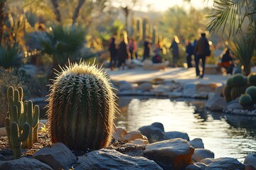 Cactus under the Sun and Curious Tourists