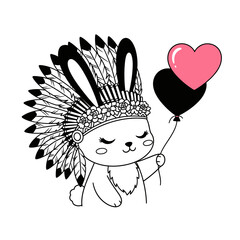 Detailed Floral Vine Heart Balloons Silhouette Vector Art