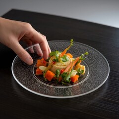 Gourmet dish presentation