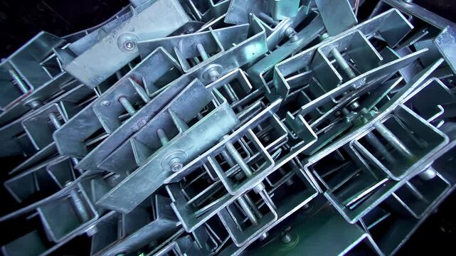 Galvanized steel hardware heavy-duty strap hinges scaffold jacks construction industrial application