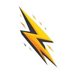 A stylized electric lightning bolt graphic with a gradient effect, small flares