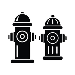 Fire hydrant safety silhouette icon