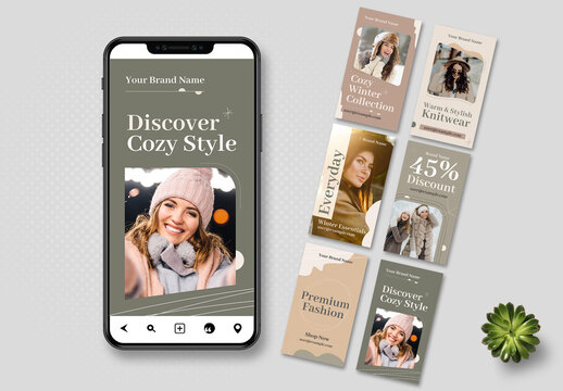 Cozy Winter Cloth Sale Social Media Story