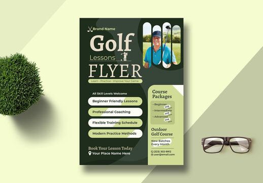 Golf Learning Course Promotion Flyer