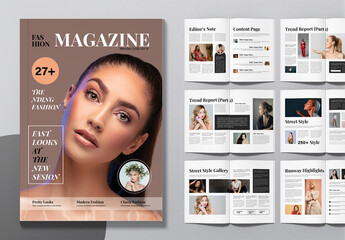 Modern Fashion Magazine Template Layout