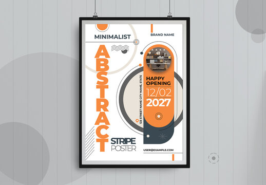 Modern Minimalist Stripe Art Poster