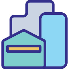 Fototapeta premium Abstract building icons