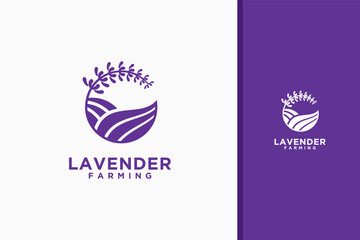 Lavender farm logo symbol icon design