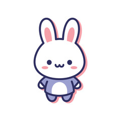 Obraz premium Adorable Cartoon Bunny Illustration