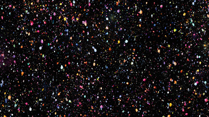 A mesmerizing image showcasing a vast array of sparkling particles against a dark background. The scene is filled with points of light in multiple colors.