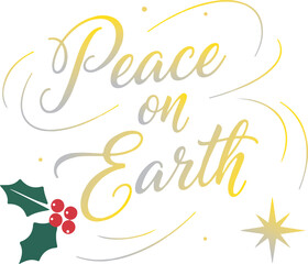 Obraz premium Peace on Earth illustration, Nativity Character Clipart, Christian Nativity scene Design, Religious holiday Graphic