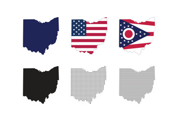 Ohio map. Ohio state maps in various types